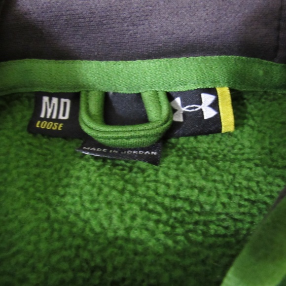 Under Armour Loose Green Mens Sz M Kanga Pocket Hoodie Sweatshirt - Picture 9 of 13